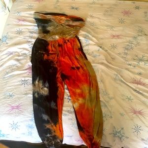 It’s a strapless jumpsuit